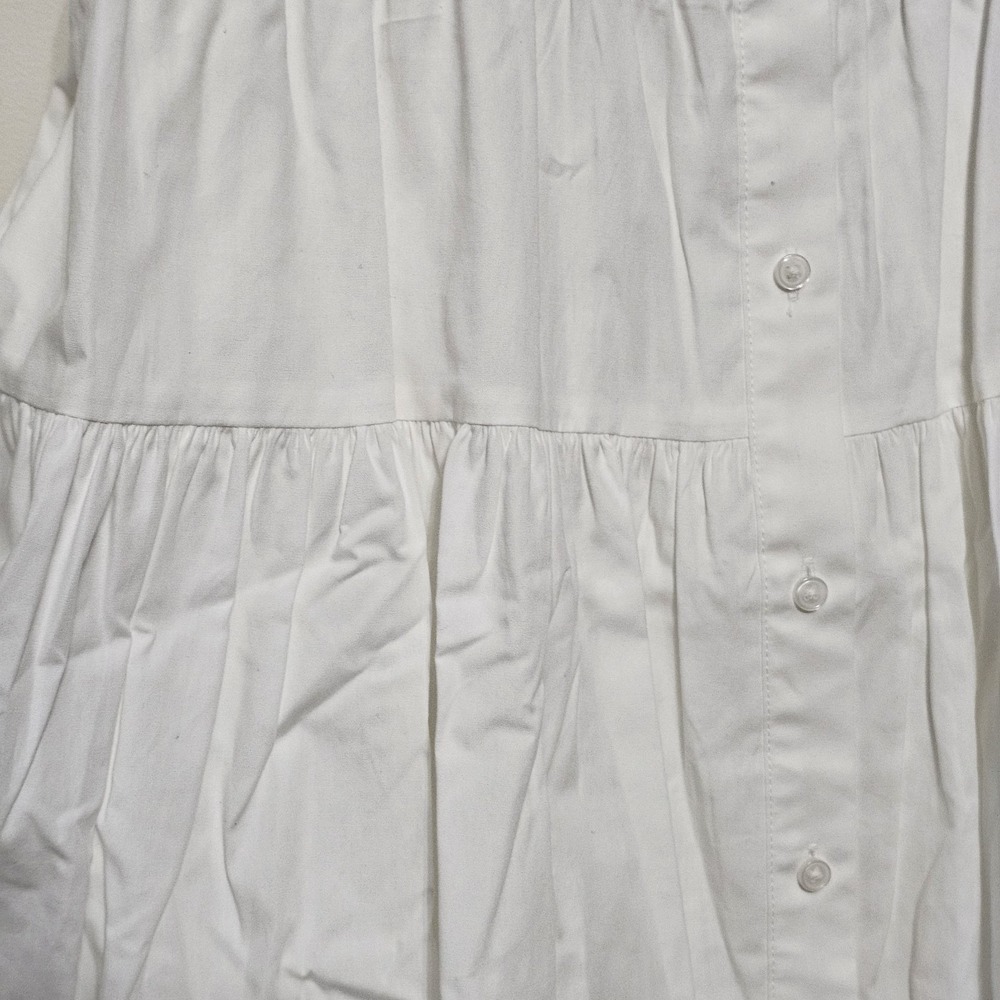 Vince Camuto Women Shirt Dress Size 12 Fit Large New White Elastic Waist Button - Picture 12 of 15